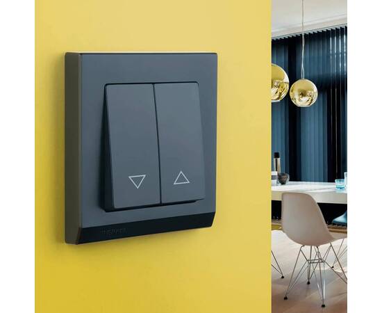 Выключатель жалюзи Werkel черный W1124508 4690389156748, изображение 3