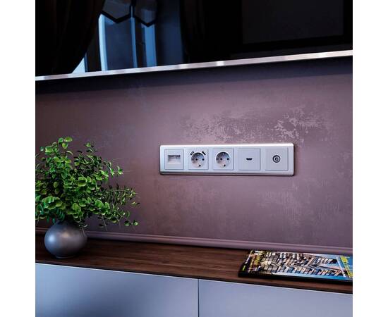 Рамка на 5 постов Werkel Stream серебряный W0052106 4690389172755, изображение 2