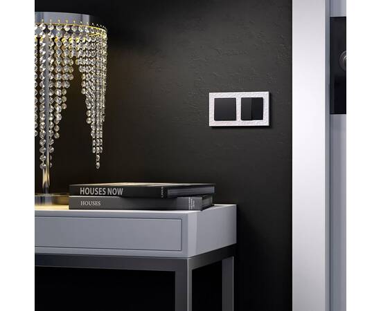 Перекрестный выключатель Werkel одноклавишный черный матовый W1113008 4690389156687, изображение 2