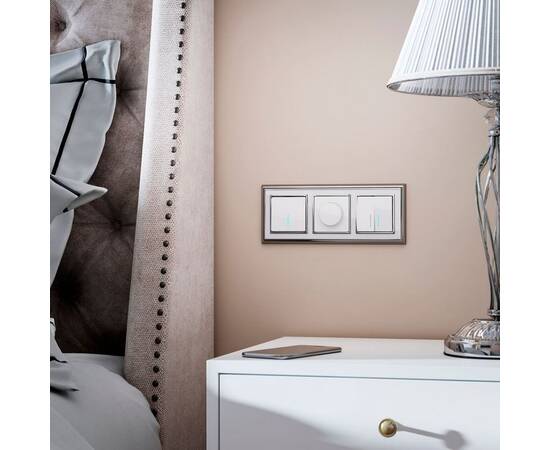 Выключатель одноклавишный проходной с подсветкой Werkel белый W1112101 4690389155079, изображение 2