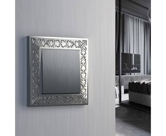 Выключатель одноклавишный проходной Werkel cеребряный рифленый W1112009 4690389158902, изображение 5