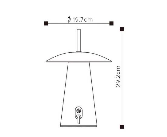Переносной светодиодный фонарь Lucide La Donna аккумуляторный 292х197 263лм 27500/02/31, изображение 8