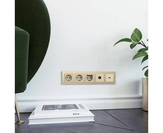 Рамка на 5 постов Werkel Stream шампань W0052111 4690389162527, изображение 2