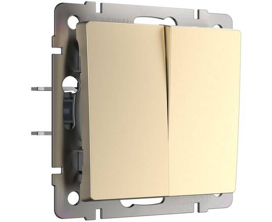Выключатель двухклавишный Werkel шампань W1120011 4690389157134