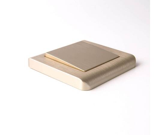 Выключатель одноклавишный проходной Werkel шампань рифленый W1112010 4690389160066, изображение 5