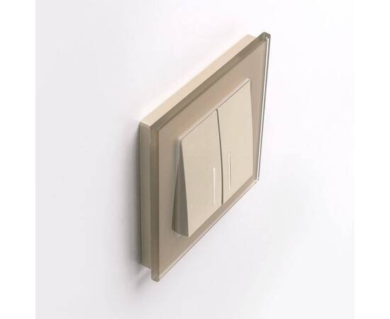 Выключатель двухклавишный с подсветкой Werkel шампань W1120111 4690389157097, изображение 2