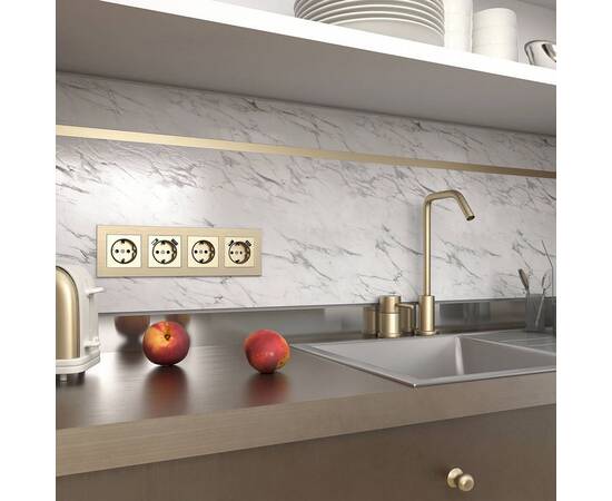 Рамка Werkel Aluminium на 4 поста шампань алюминий W0041711 4690389158162, изображение 2