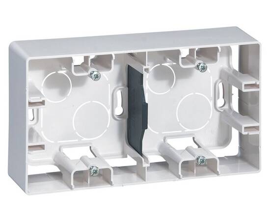 Коробка для накладного монтажа 2-постовая Legrand Etika белая 672530