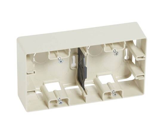 Коробка 2-я без рамки, слоновая кость, универсальная