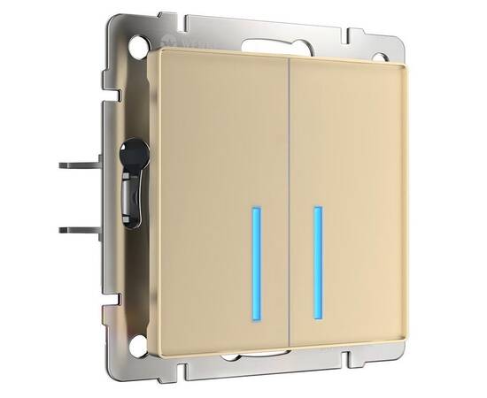 Сенсорный выключатель двухклавишный с функцией Wi-Fi Werkel шампань W4520611 4690389171307