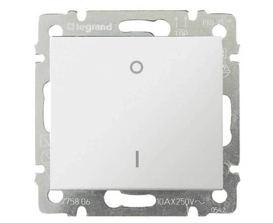 Выключатель одноклавишный трехполюсный Legrand Valena 10A 400V белый 774403