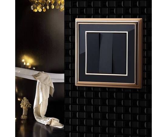 Выключатель трехклавишный Werkel черный матовый W1130008 4690389156755, изображение 3