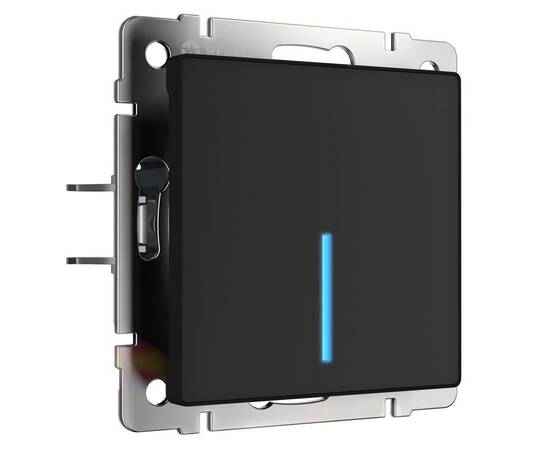Сенсорный выключатель одноклавишный Wi-Fi Werkel с подсветкой черный W4510108 4690389171253