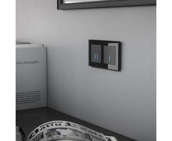 Сенсорный выключатель одноклавишный Wi-Fi Werkel с подсветкой черный W4510108 4690389171253, изображение 4