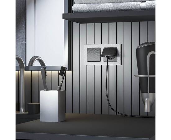 Выключатель Werkel Hammer одноклавишный проходной черный W1212008 4690389162053, изображение 2