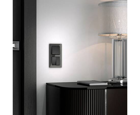 Выключатель Werkel Hammer одноклавишный проходной черный W1212008 4690389162053, изображение 3