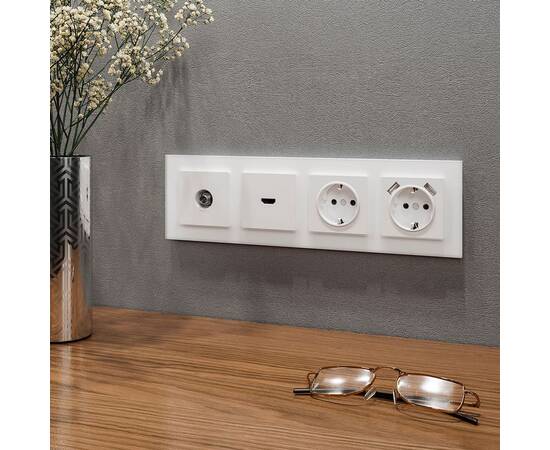 Рамка на 4 поста Werkel Favorit белый матовый W0041105 4690389159930, изображение 4