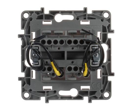 Переключатель двухклавишный Legrand Etika 10A 250V с подсветкой белый 672216, изображение 3