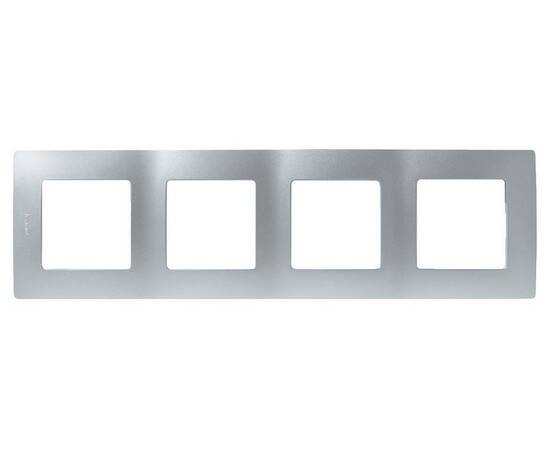 Рамка 4-постовая Legrand Etika алюминий 672554
