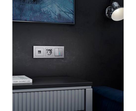 Рамка Werkel Hammer на 3 поста серебряный W0032406 4690389163432, изображение 3