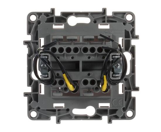 Выключатель 2-х клавишный с 2-х мест (переключатель) с подсветкой, слоновая кость, изображение 2