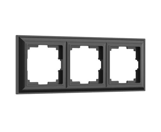 Рамка Werkel Fiore на 3 поста черный матовый W0032208 4690389160417