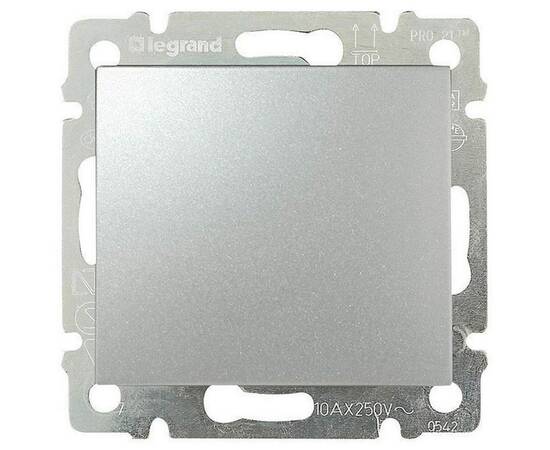 Переключатель одноклавишный промежуточный Legrand Valena 10A 250V алюминий 770107