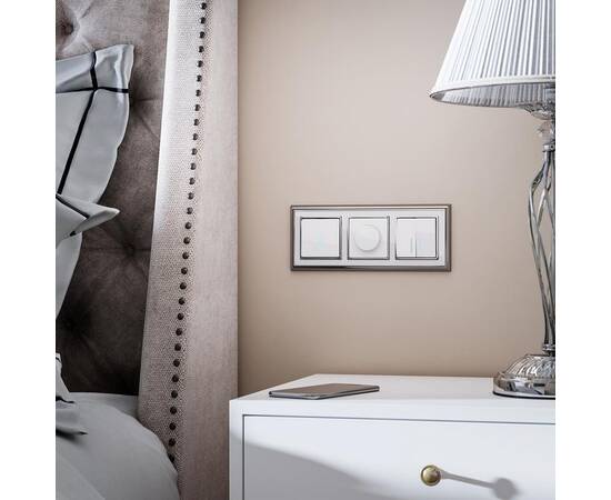 Выключатель Werkel двухклавишный проходной с подсветкой белый W1122101 4690389155222, изображение 4