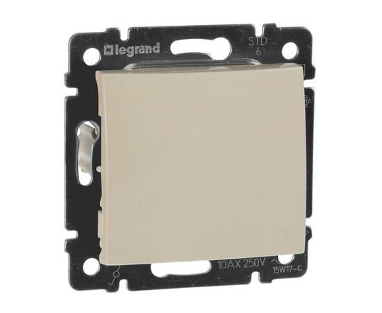 Переключатель одноклавишный проходной Legrand Valena 10A 250V cлоновая кость 774306