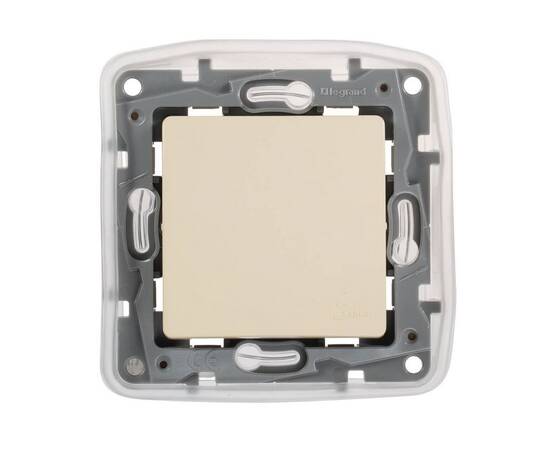 Выключатель 1-но клавишный с 2-х мест (переключатель) ip44, слоновая кость, изображение 3