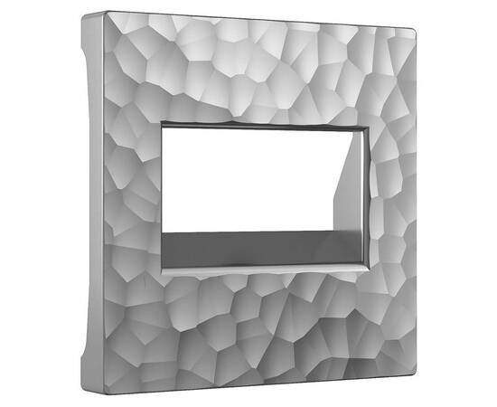 Лицевая панель Werkel Hammer для двойной розетки Еthernet RJ-45 серебряный W1291106 4690389163159