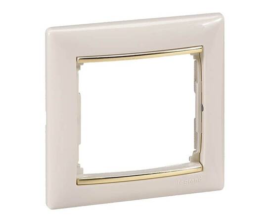 Рамка 1-постовая Legrand Valena слоновая кость/золотой штрих 774151