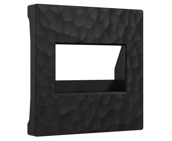 Лицевая панель Werkel Hammer для двойной розетки Еthernet RJ-45 черный W1291108 4690389163166