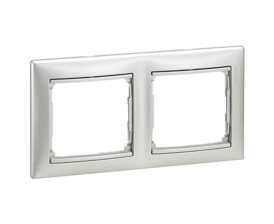 Рамка 2-постовая Legrand Valena алюминий 770152