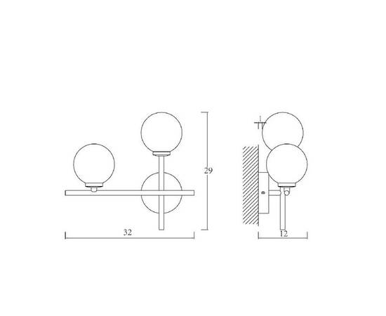 Бра Arte Lamp Bolla-piccolo A3989AP-2AB, изображение 4