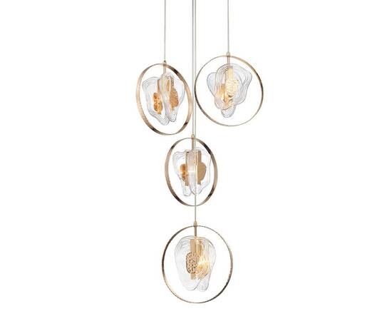 Подвесной светильник Delight Collection Cowley P60669-4 gold/clear, изображение 3