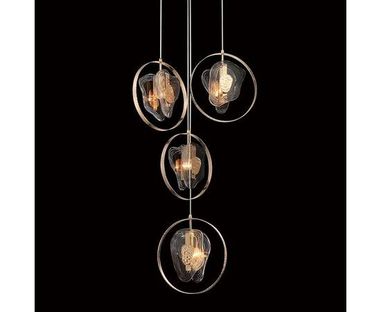 Подвесной светильник Delight Collection Cowley P60669-4 gold/clear, изображение 4