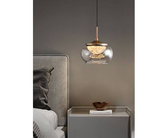 Подвесной светильник Delight Collection MT9128-1H gold/smoke, изображение 6