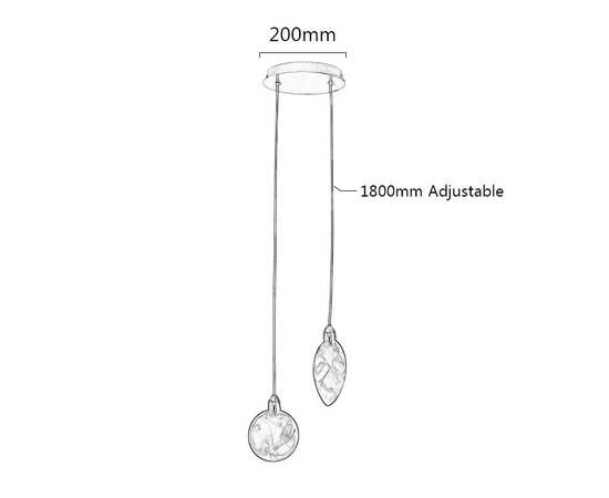 Подвесной светильник Delight Collection Colvin MT9176-2H titanium gold, изображение 7