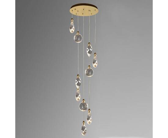 Каскадная люстра Delight Collection Colvin MT9176-10H titanium gold, изображение 2