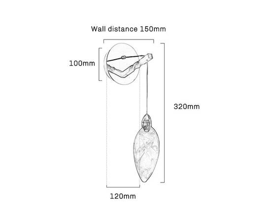 Бра Delight Collection Colvin MT9176-1W titanium gold, изображение 4