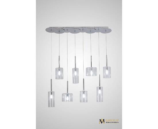 Каскадная люстра AM Group AM355-8CLEAR