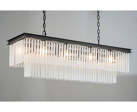 Подвесная люстра Delight Collection 1920s Odeon KR0387P-10C/P black/frost, изображение 3