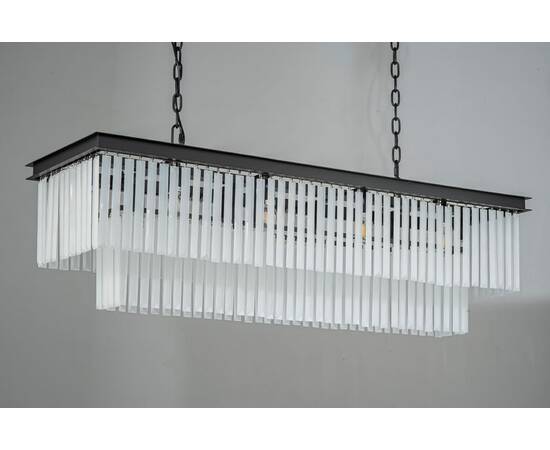 Подвесная люстра Delight Collection 1920s Odeon KR0387P-10C/P black/frost, изображение 6