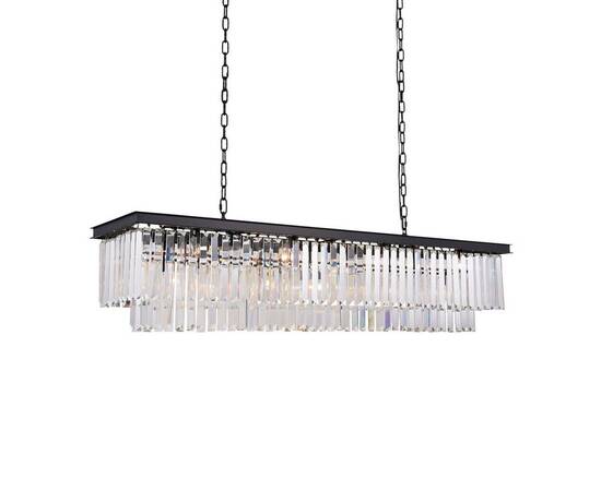 Подвесная люстра Delight Collection 1920s Odeon KR0387P-12C/P black/frost