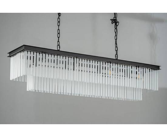 Подвесная люстра Delight Collection 1920s Odeon KR0387P-12C/P black/frost, изображение 3