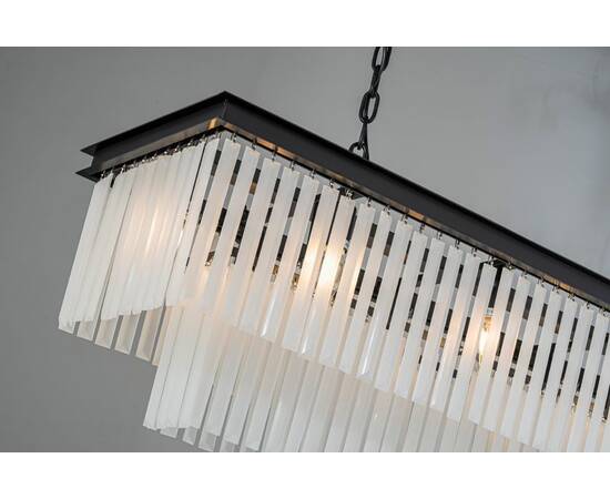 Подвесная люстра Delight Collection 1920s Odeon KR0387P-12C/P black/frost, изображение 4