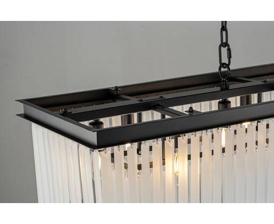 Подвесная люстра Delight Collection 1920s Odeon KR0387P-12C/P black/frost, изображение 6