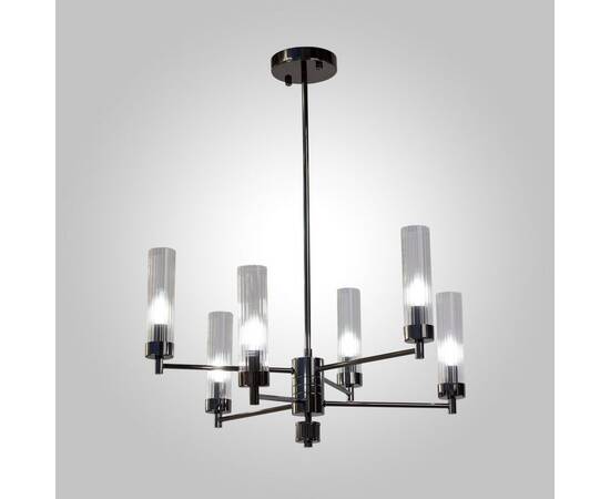 Люстра на штанге AM Group INDIGO SP6 PEARL BLACK, изображение 2