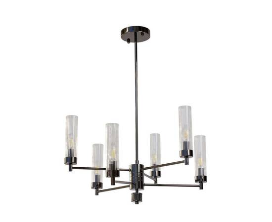 Люстра на штанге AM Group INDIGO SP6 PEARL BLACK, изображение 3